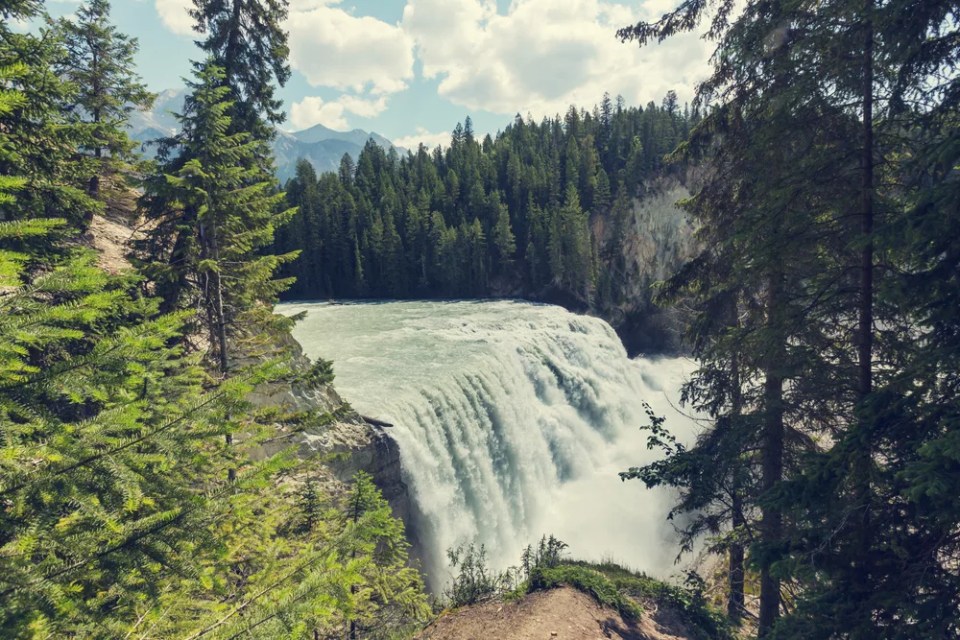 Wapta Falls in Yoho National Park in British Columbia, Canada.