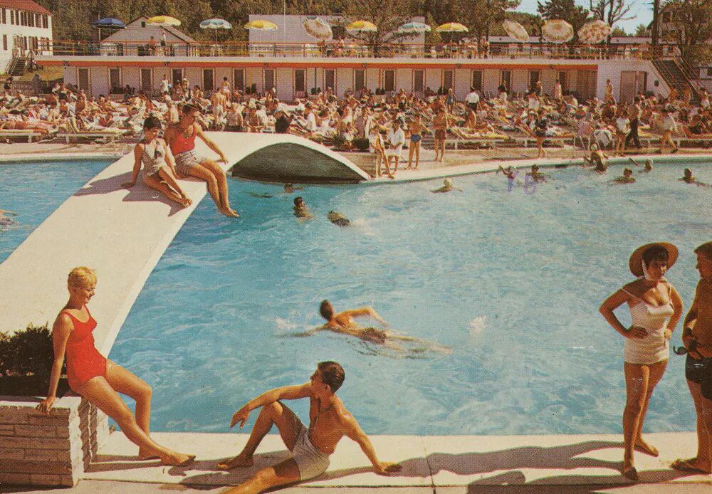 Outdoor pool in the Catskills