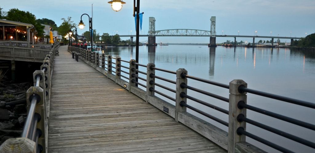 Wilmington, NC Riverwalk at Dusk