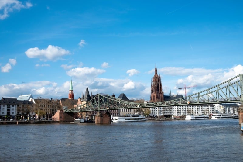 Iron Footbridge Frankfurt in Germany