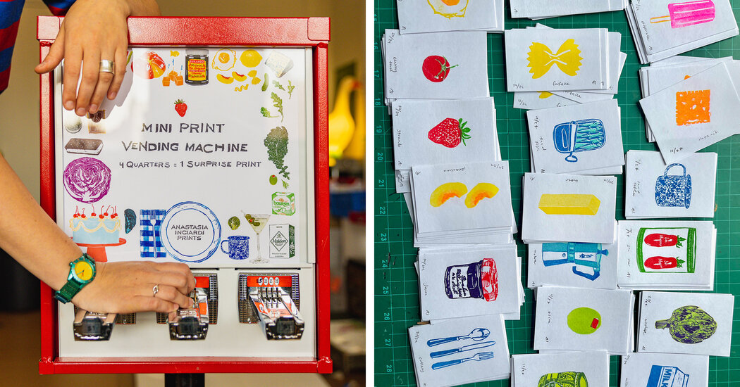 At This Vending Machine, Four Quarters Get You One Surprise Artwork