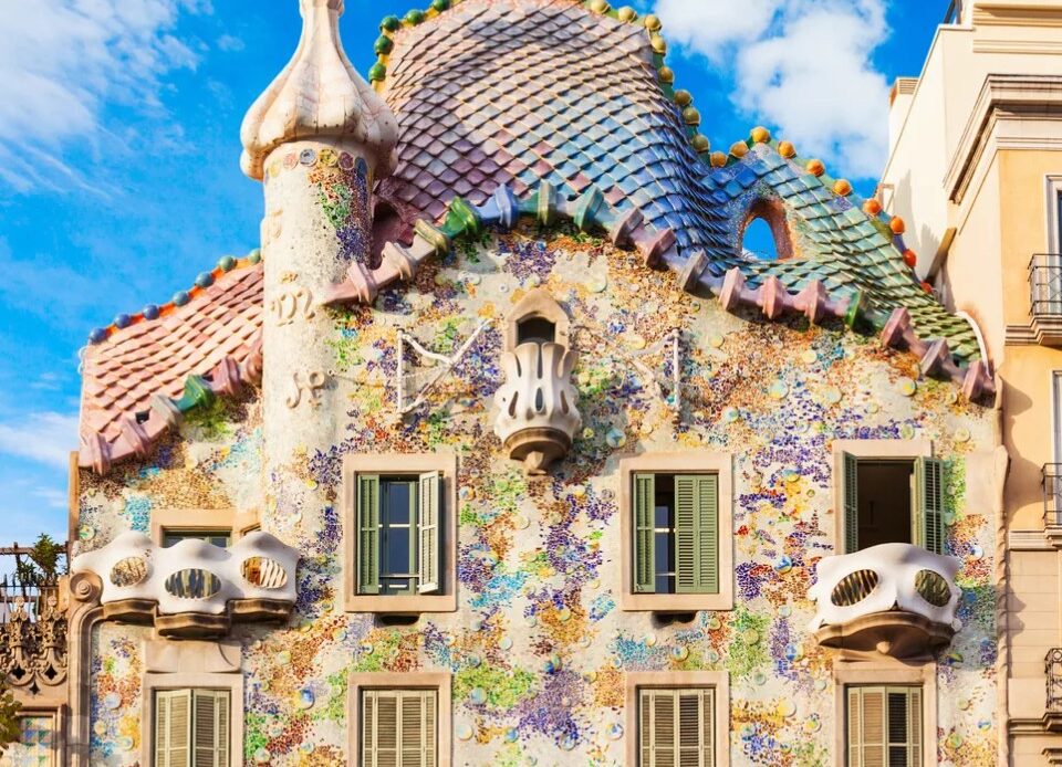 Casa Batllo is one of Antoni Gaudi masterpieces. Casa Batllo located in the center of Barcelona in Catalonia region of Spain
