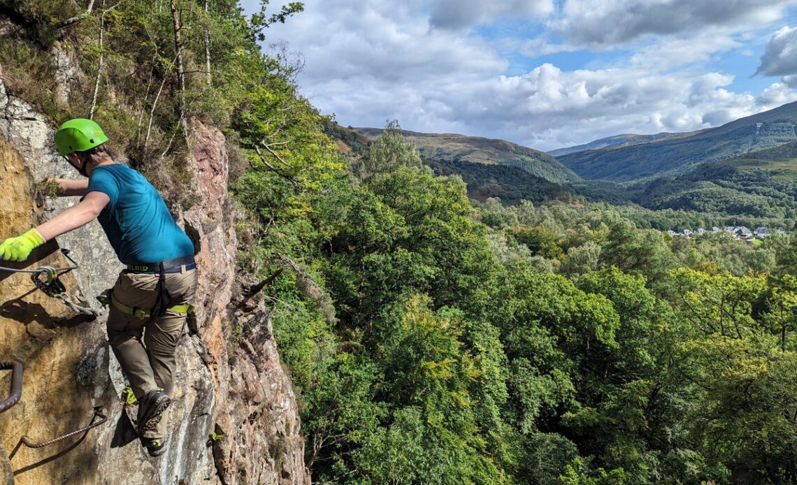 Getting high on the rungs of Scotland’s only via ferrata