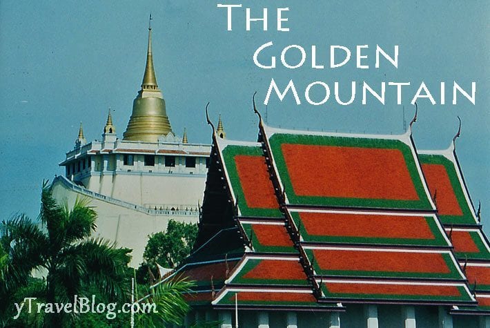 The Golden Mountain beside temple