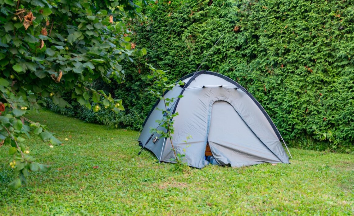 Tent in garden listed on Airbnb for more than £400 a night