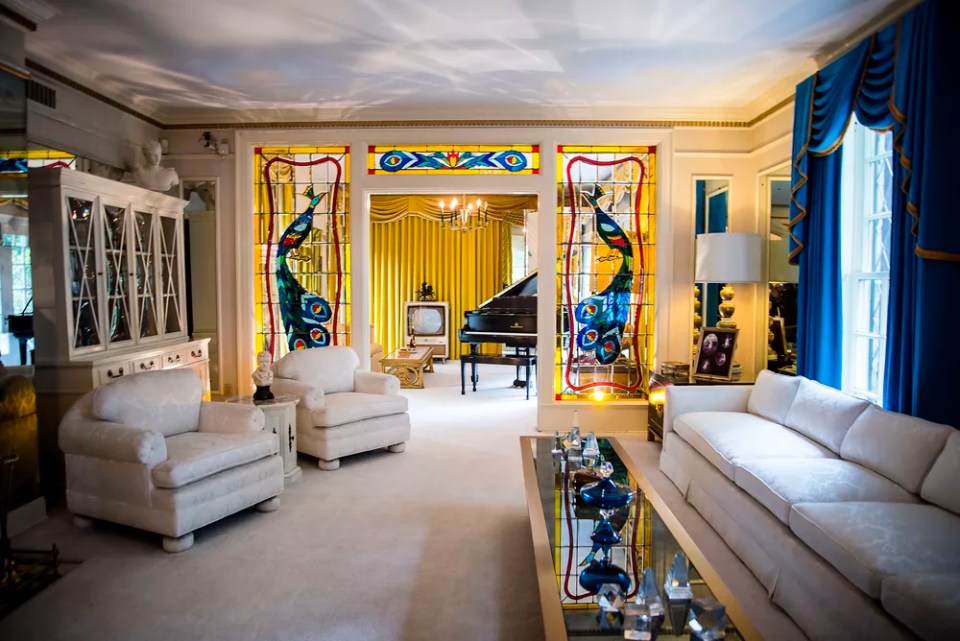 Graceland is a mansion in Memphis, Tennessee and was home to Elvis Presley. It is located less than four miles north of the Mississippi border. It opened to the public in 1982.These were the rooms he lived in 