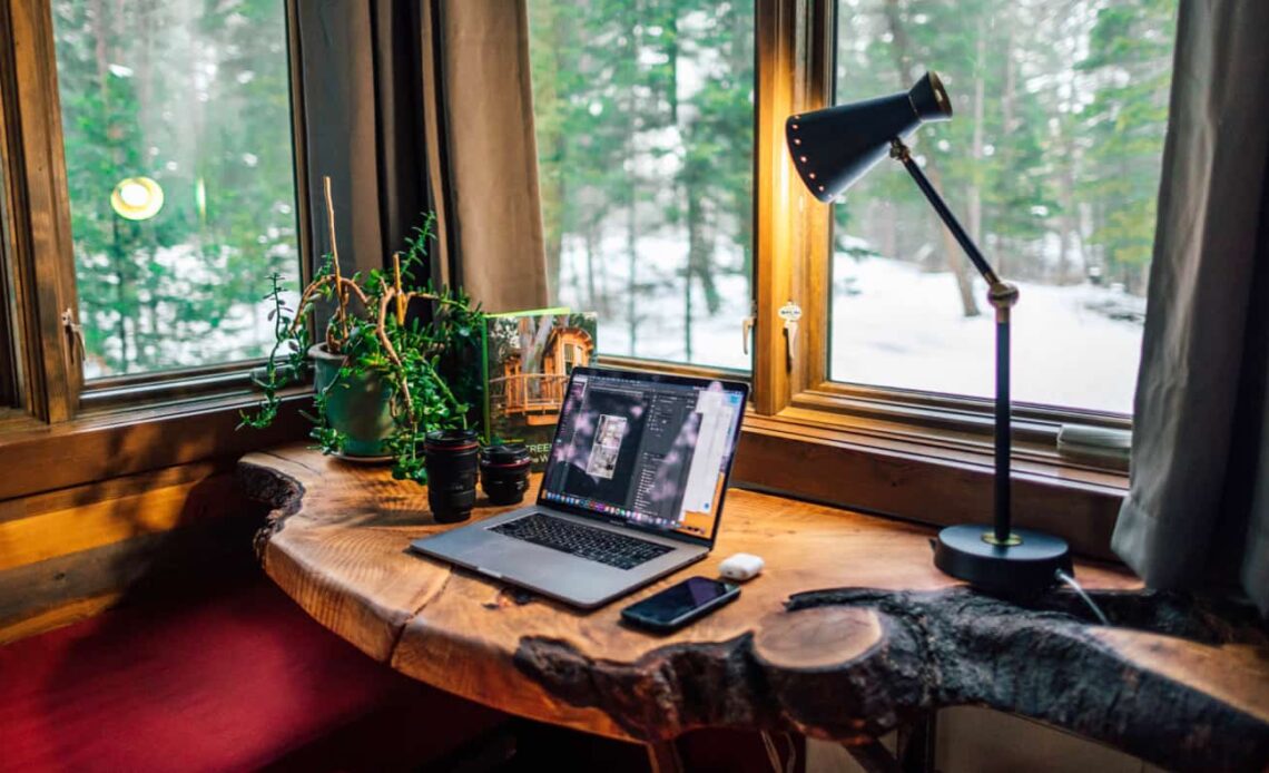 A cool home office for a remote worker