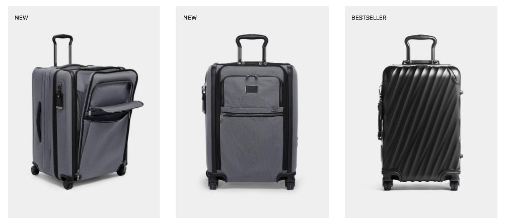 TUMI Luggage's in Different Styles