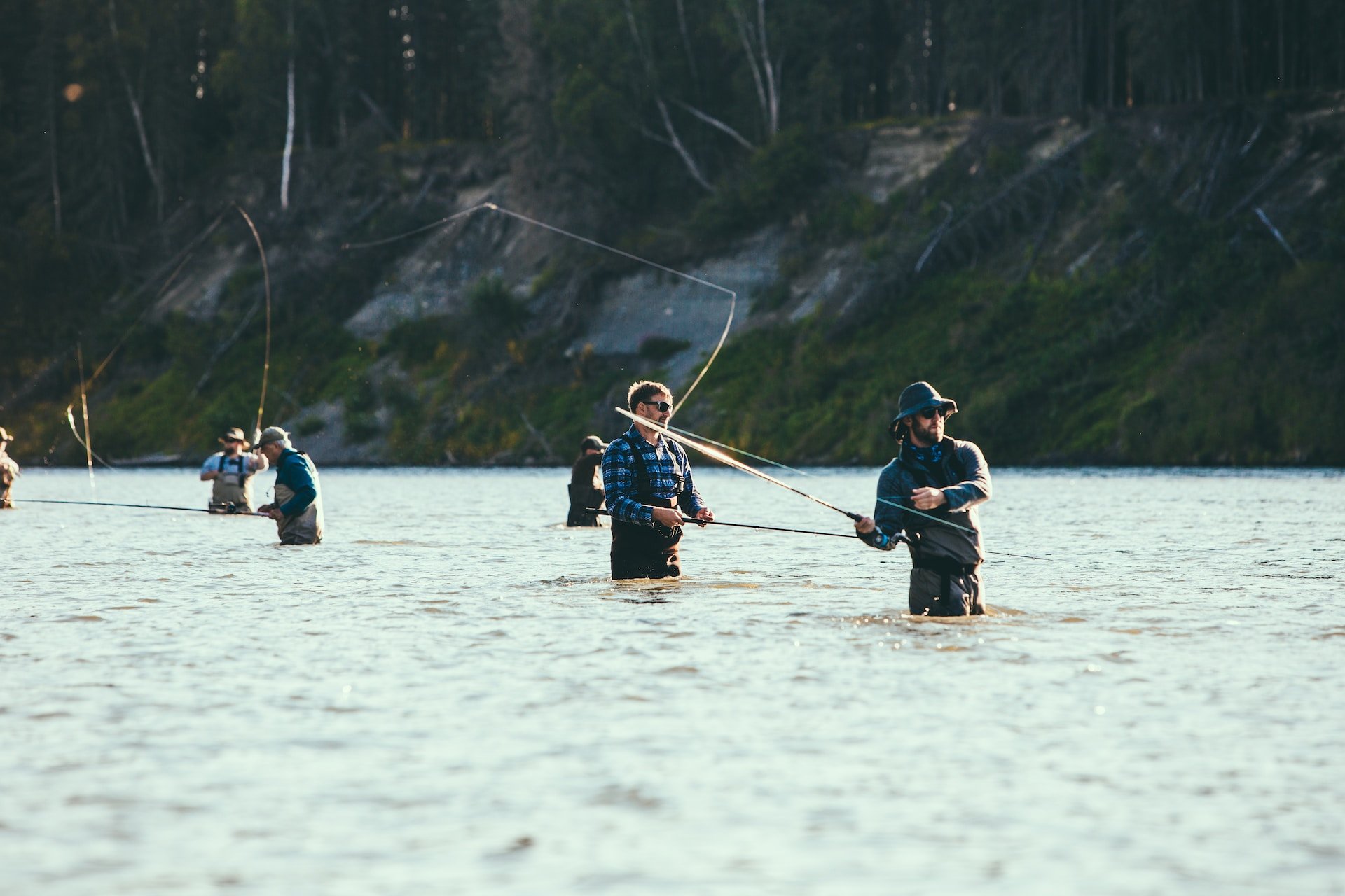 Fly fishing in Kenai River, Alaska (photo: Austin Neill)