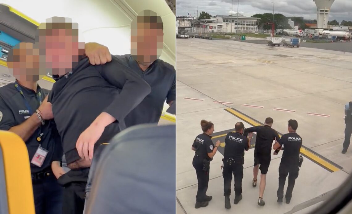 ‘Don’t do drugs kids!’: Ryanair flight to Ibiza forced to land in France so police can remove ‘disruptive’ man