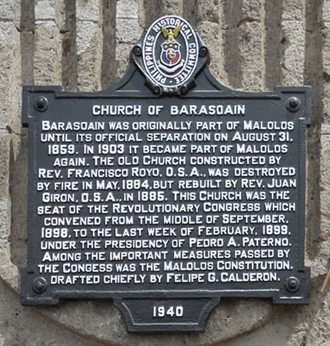 Barasoain church NHCP Historical Marker