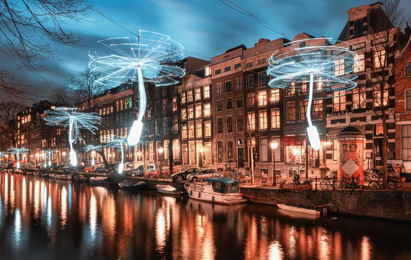 Amsterdam Light Festival in Herengracht , Amsterdam