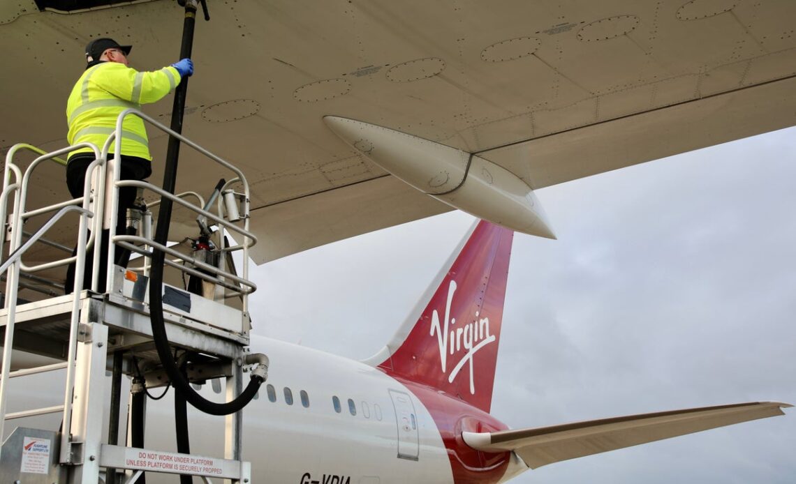 First ‘SAF’ transatlantic flight for Virgin Atlantic – but no paying passengers on board London-New York trip