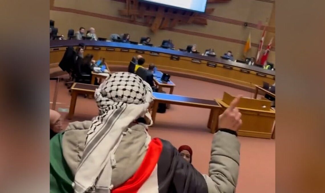 Pro-Palestine students protest at Canada school board meeting | News