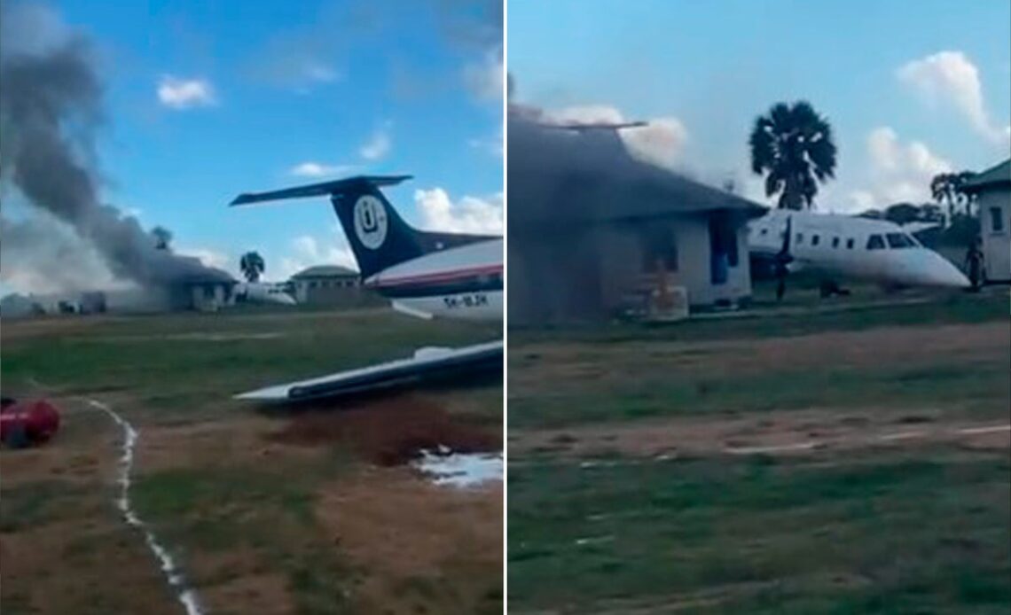 Two planes veer off the runway and crash at same airport – on the same day