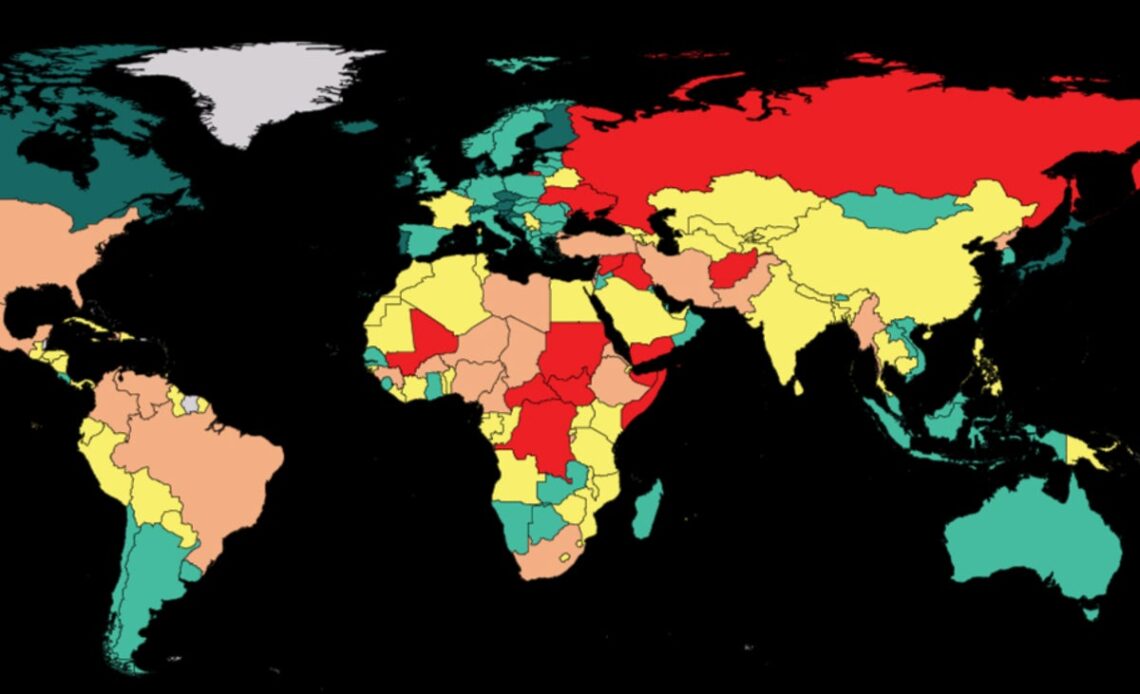 World’s most dangerous countries for 2023 revealed