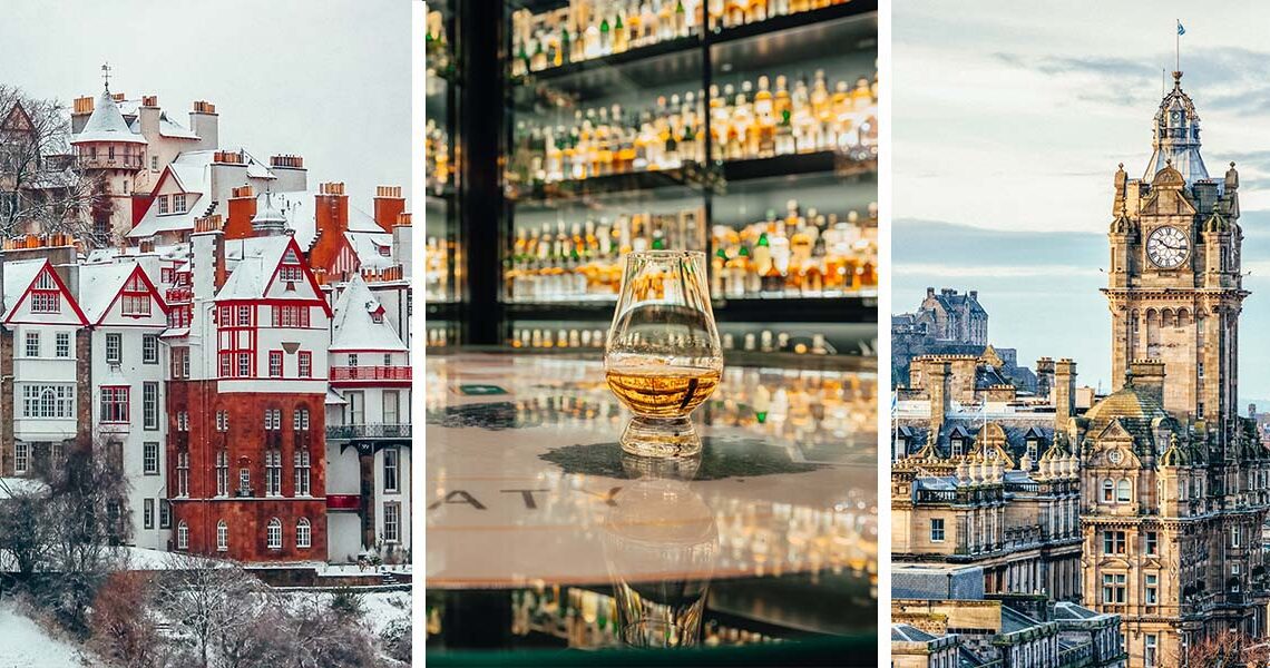 Christmas markets in cobblestone streets, historic sandstone buildings, magical lights, storytellers, a stunning medieval castle and probably the highest concentration of the best whisky in the world to warm you up. Welcome to Edinburgh in the winter!