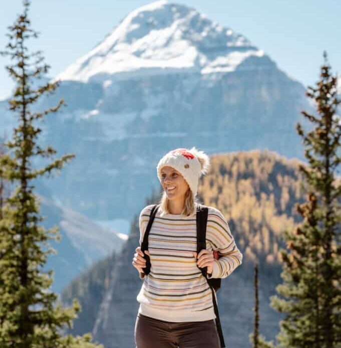 caz hiking on little beehive trail