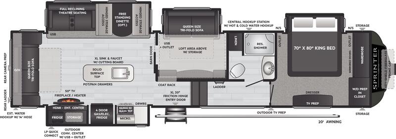 Best Keystone Sprinter Unlimited 5th Wheel Floor Plan