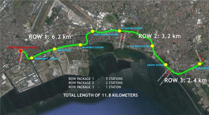 LRT-1 Cavite Extension Stations Map