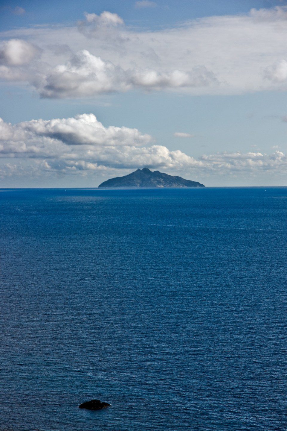 Isle of Montecristo, view from Chiessi, Isle of Elba.
