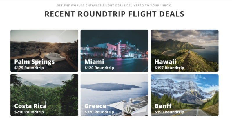 Examples of Recent Deals on Dollar Flight Club