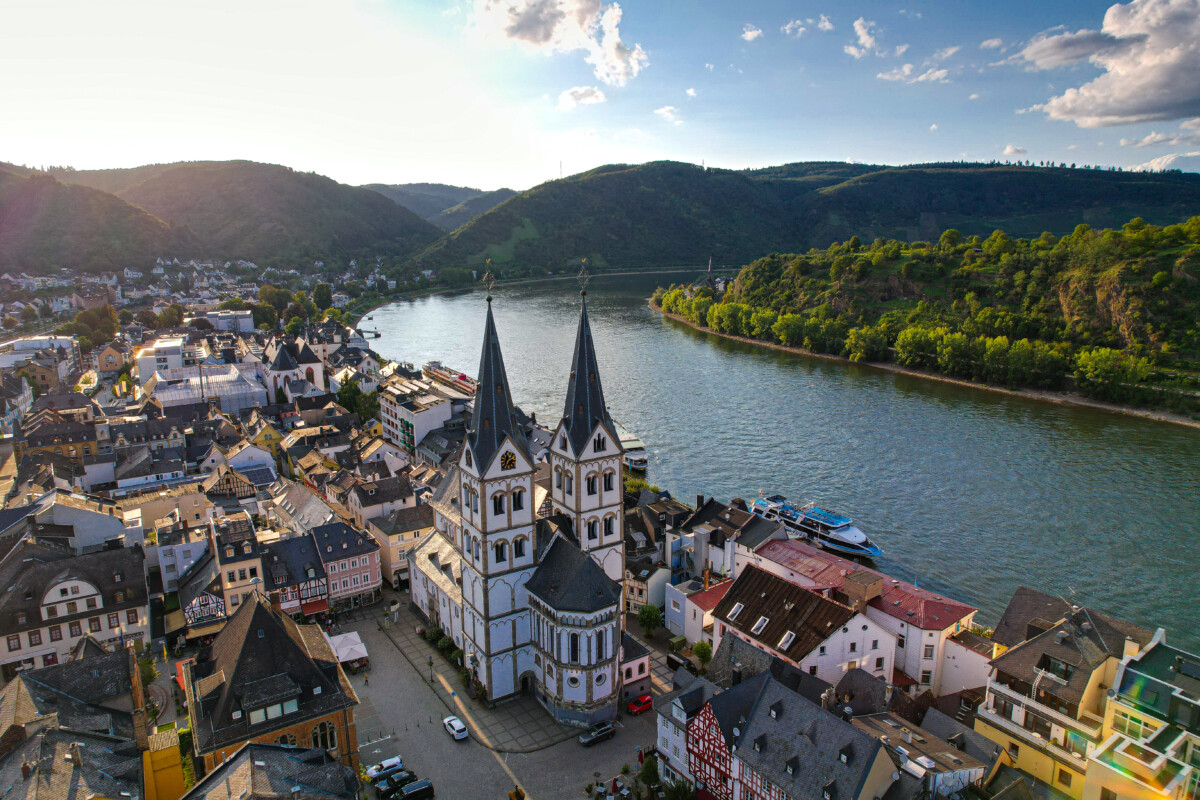 Aerial View of Boppard, Germany