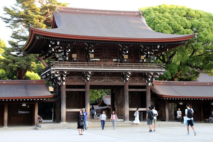 Meiji Shrine by Hyppolyte de Saint-Rambert via Wikimedia cc