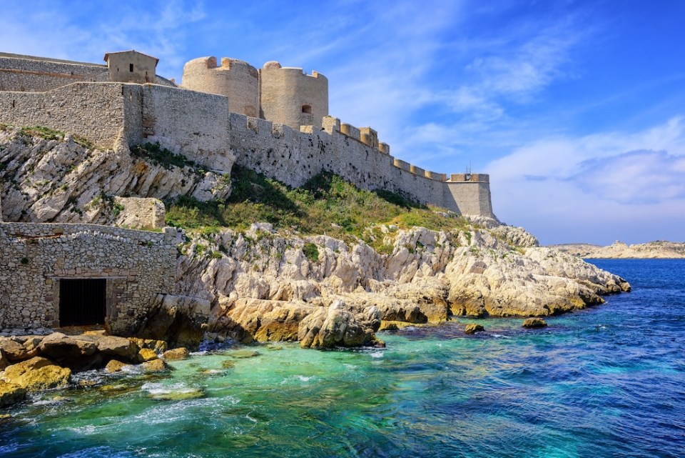 Chateau d'If castle on an island in Marseilles, France, famous through Dumas novel The Count of Monte Cristo
