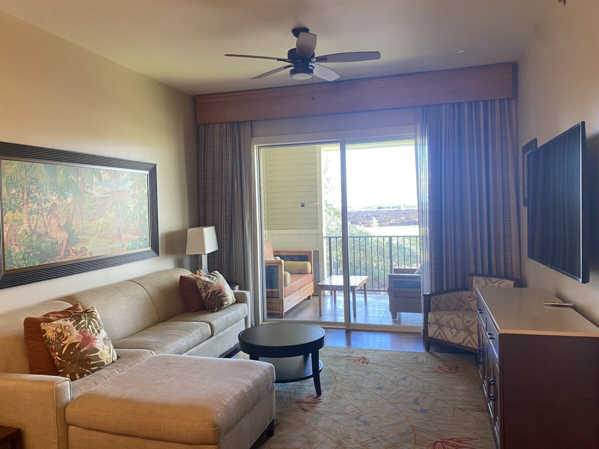 Living Room Suite Hilton Grand Vacations Club Kings' Land Waikoloa Review