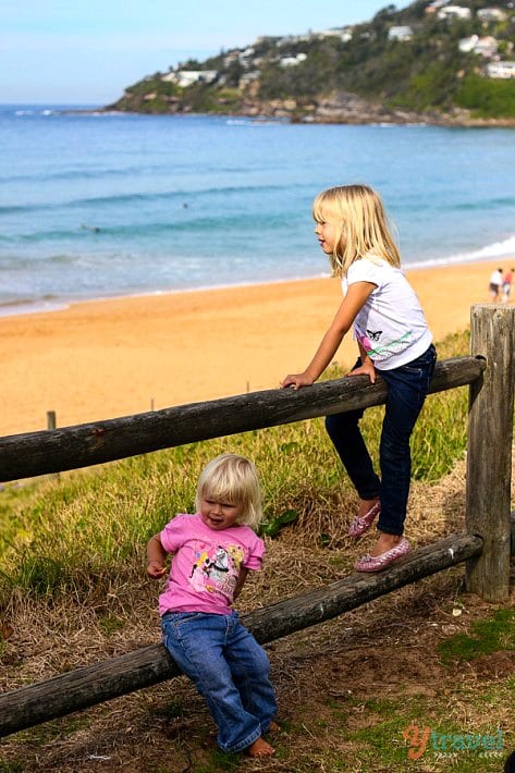 Our kids playing at Palm Beach, Sydney, Australia