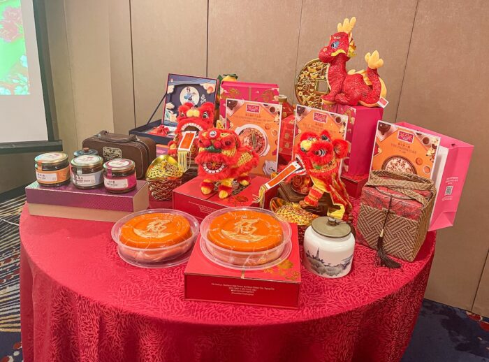 The Empress Dining Palace offerings and merchandise for the celebration of Chinese New Year