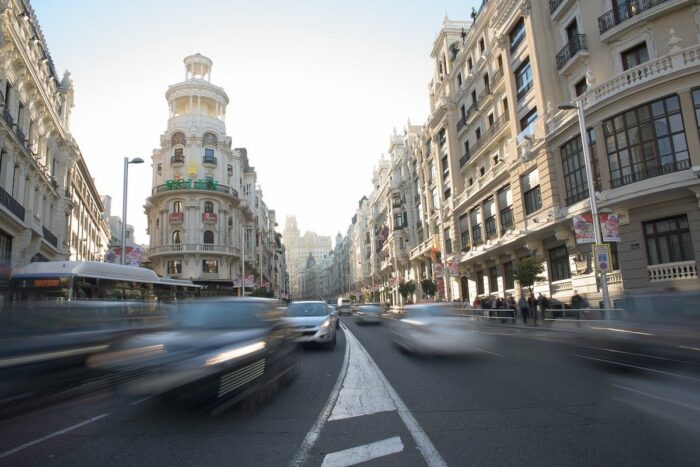 Gran Via Street in Madrid