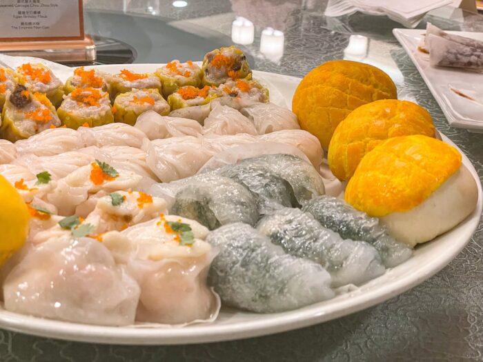 The Empress Dining Palace dimsum platter sample which you can also order and customize in your Hot Box Feast