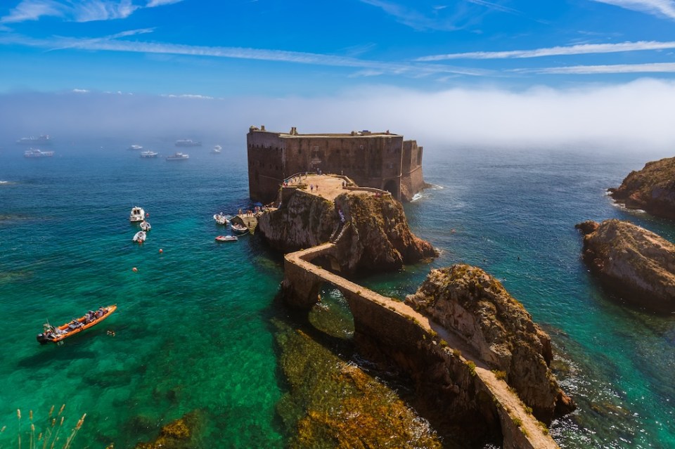 Fort in Berlenga island - Portugal - architecture background