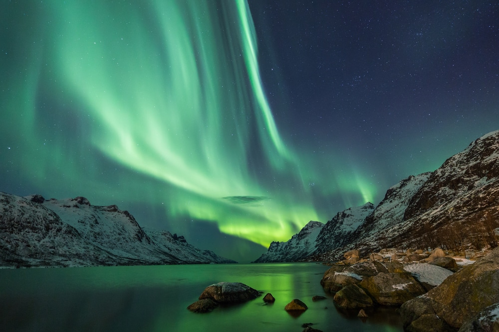 The natural phenomena of the Aurora Borealis or northern lights