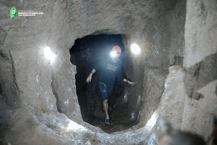 Inside the Japanese Tunnel of Camalig Albay photo via Camalig Public Information Office