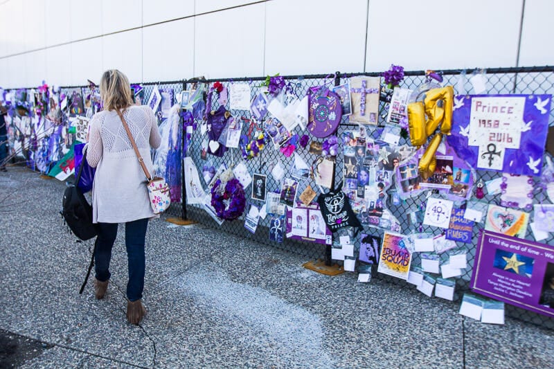 Tribute fence for Prince outside Paisley Park