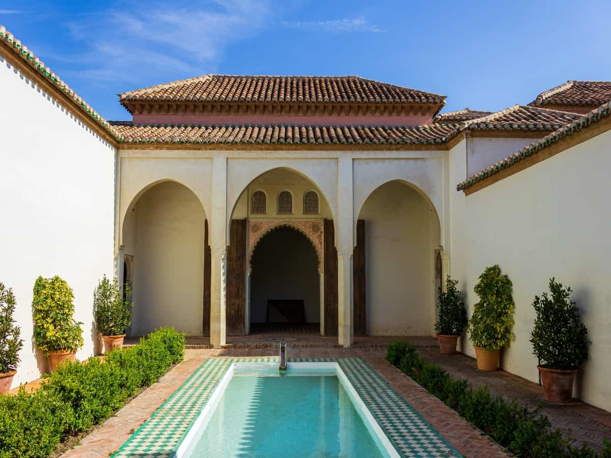 alcazaba malaga with pool