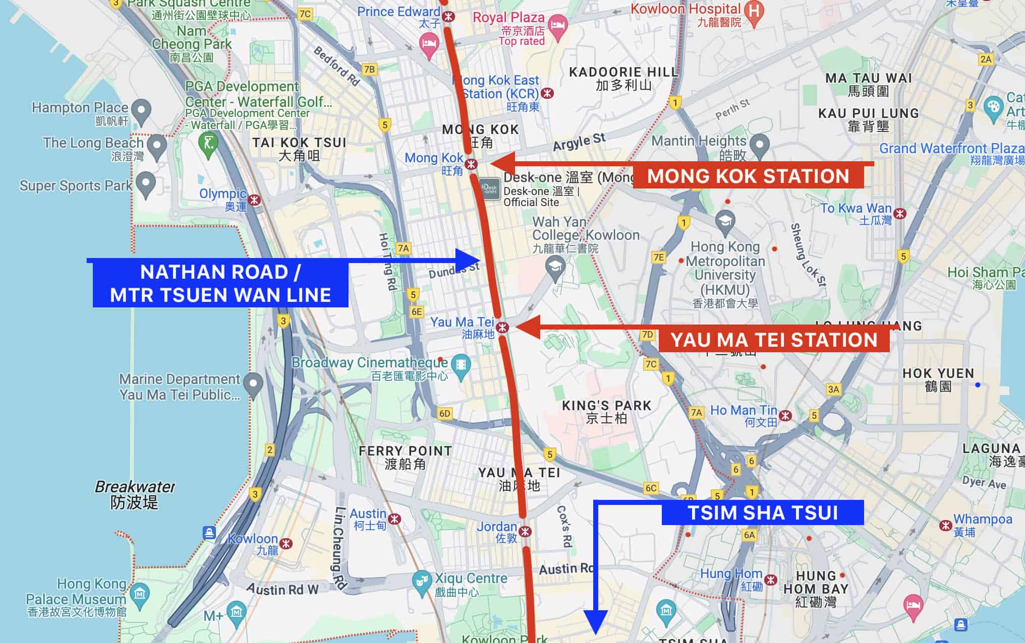 Mong Kok Map