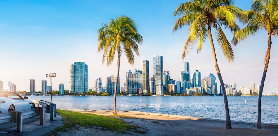 The skyline of miami, florida