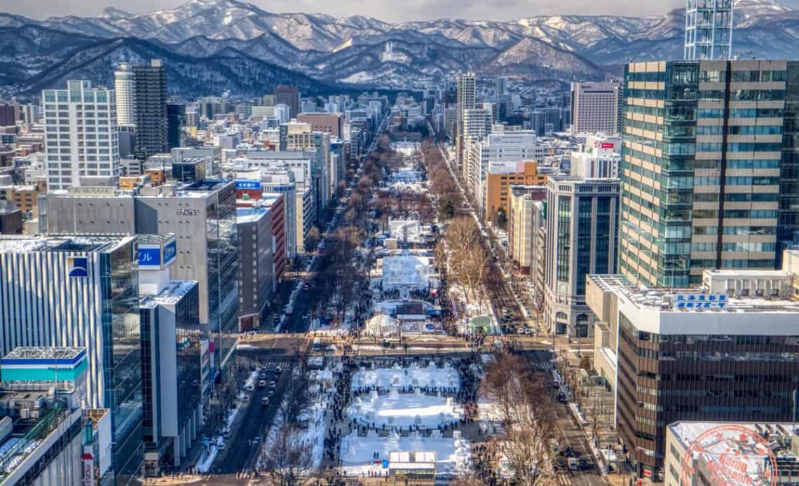 1 week sapporo winter itinerary during the sapporo snow festival view from sapporo tv tower