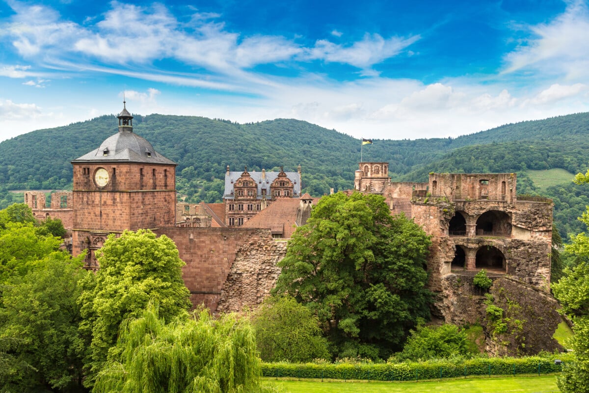 Architecture of Heidelberg Castle in Germany