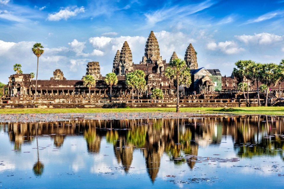 Angkor Wat with reflection in water