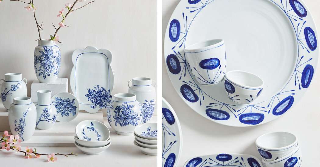 Handmade Porcelain Painted With Brooklyn Blossoms