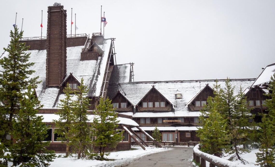 Old Faithful Inn in Yellowstone National Park.