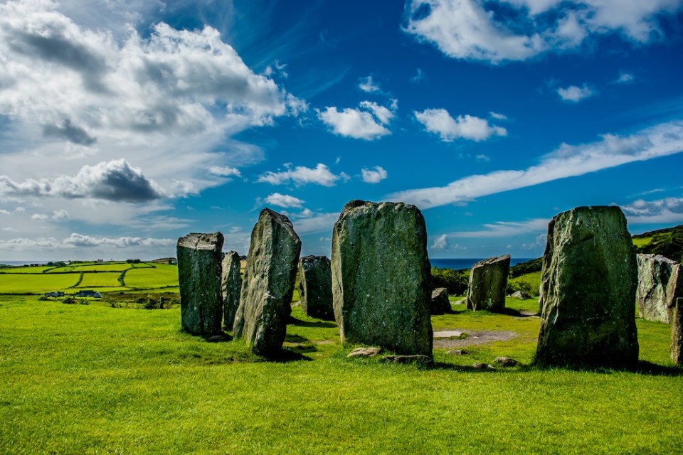 Drombeg Stone Circle at the Coast of Ireland