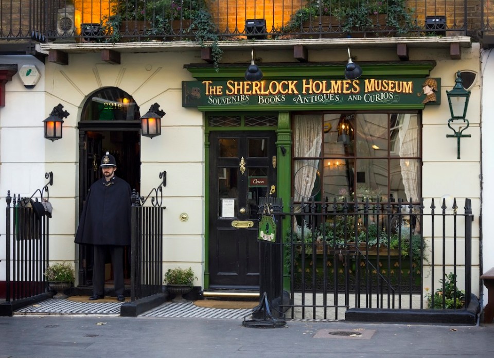 The Sherlock Holmes Museum on Baker Street, one of the famous tourist attractions in London, November 15, 2012, England