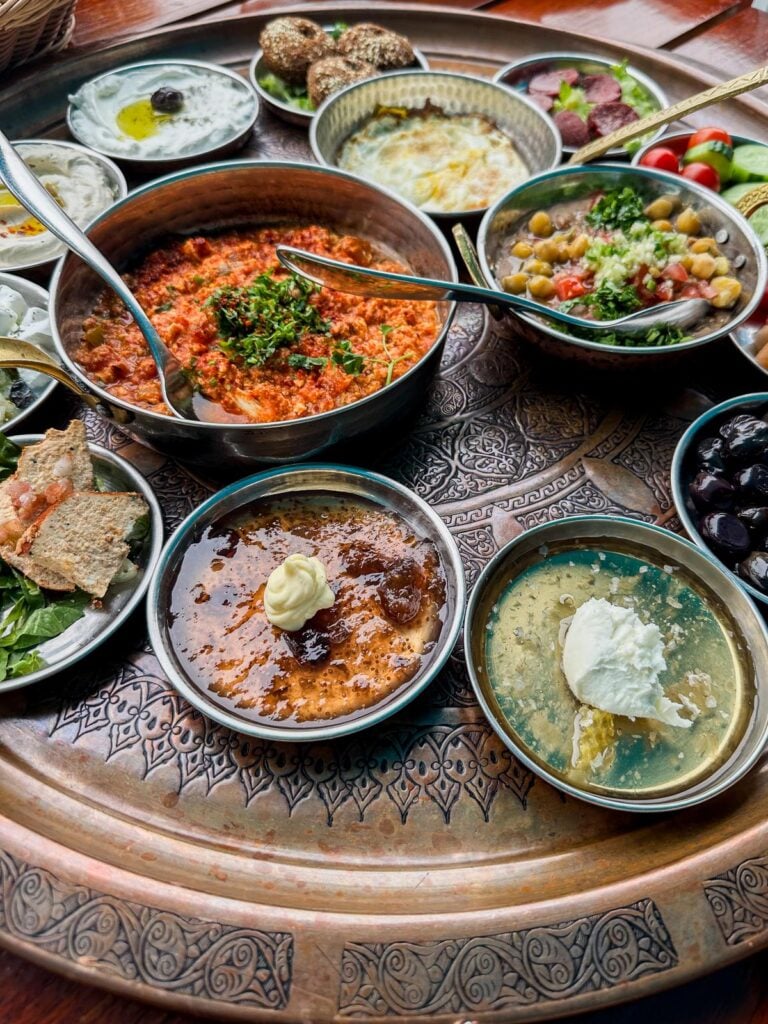 Authentic Turkish and Lebanese feast at ZouZou Restaurant in Dubai showcasing vibrant Middle Eastern cuisine