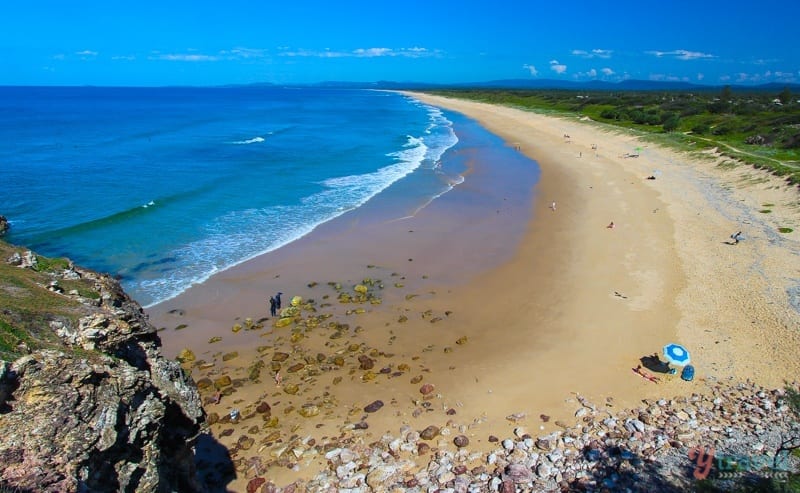 aerial view of Red Rock Beach